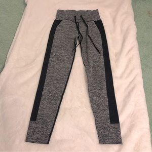 Victoria Secret’s PINK Grey and Black Active Leggings with Waist Clinching